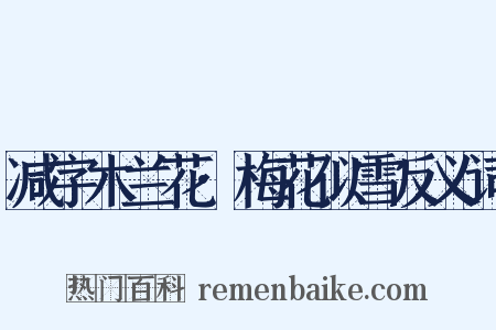 减字木兰花·梅花似雪反义词是什么意思的图片